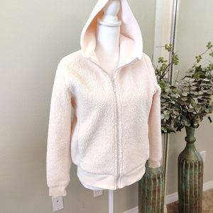 Uniqlo warm cream hoodie jacket